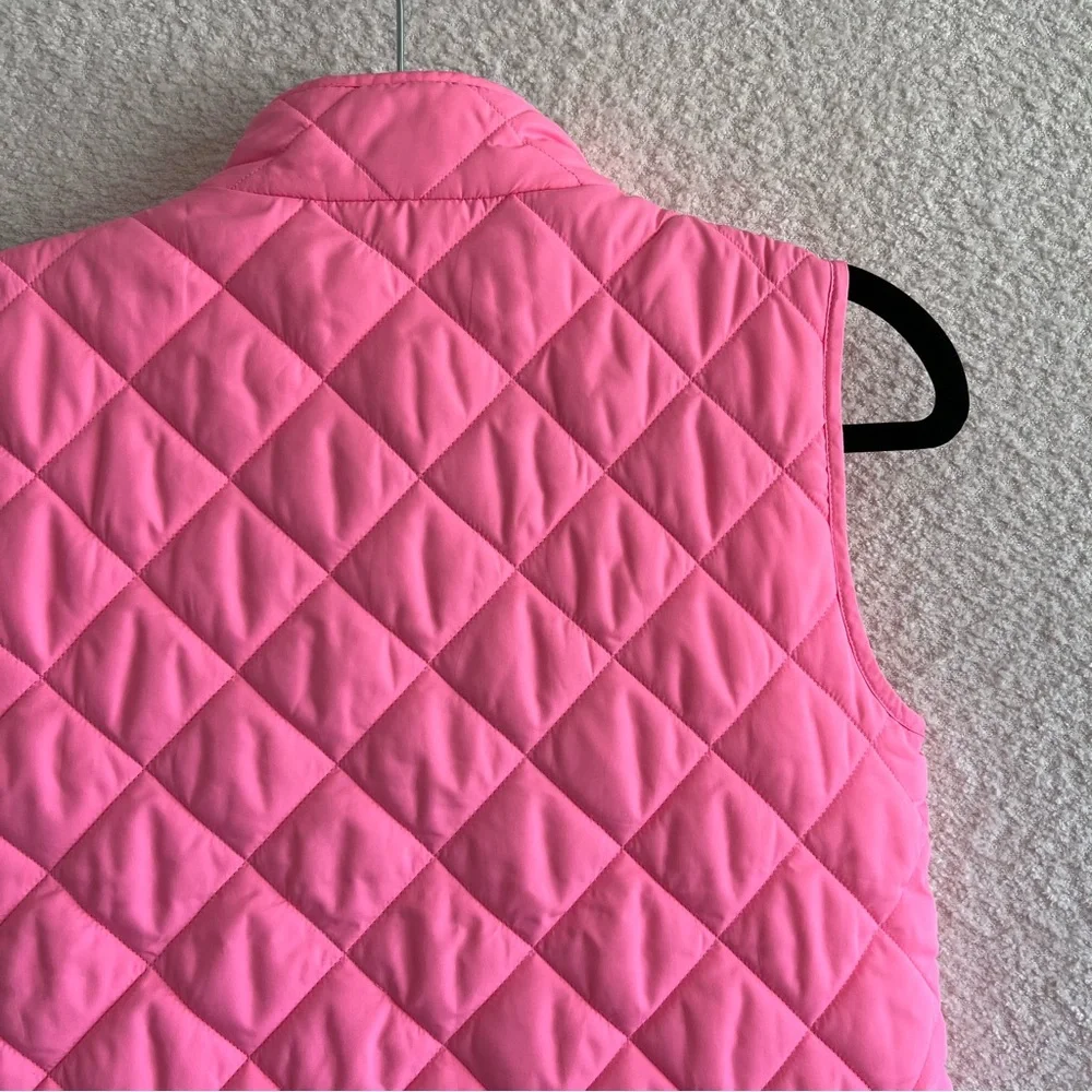 Crewcuts‎ Girls Kids Quilted Puffer Vest Bright Pink Zipper Size 12